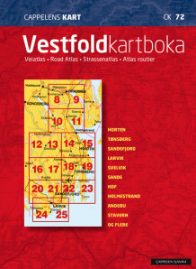 Vestfoldkartboka (CK 72) av Cappelen Damm kart (Spiral)